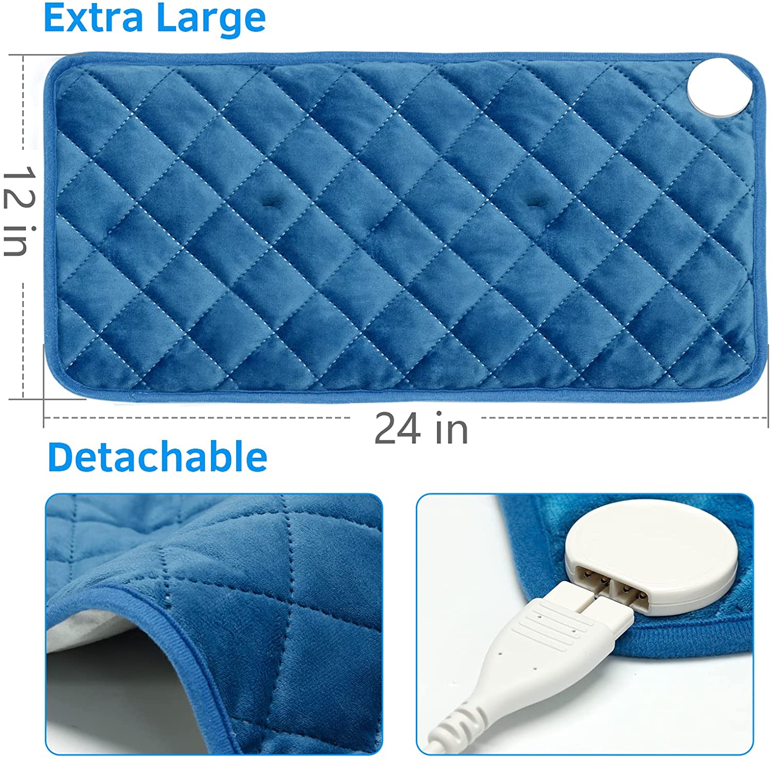 UTK Brand Ultra Soft Crystal Velvet Back Medium Low Back Pain Heizkissen 7