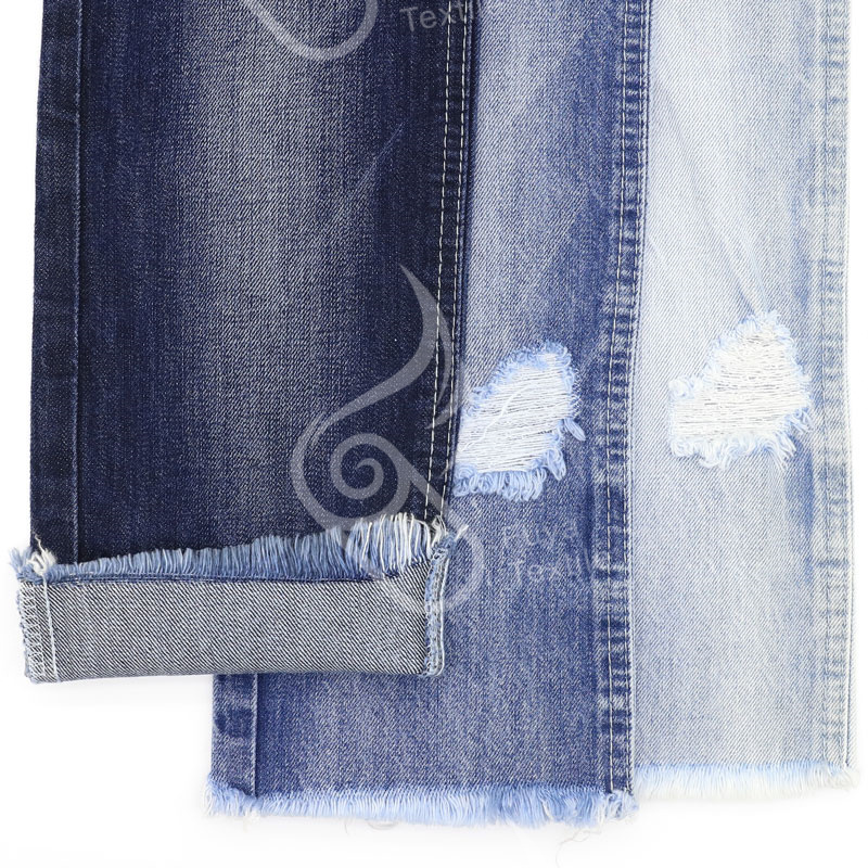 136A-4 100%Cotton OE Dark Indigo denim fabric for woman jeans 7