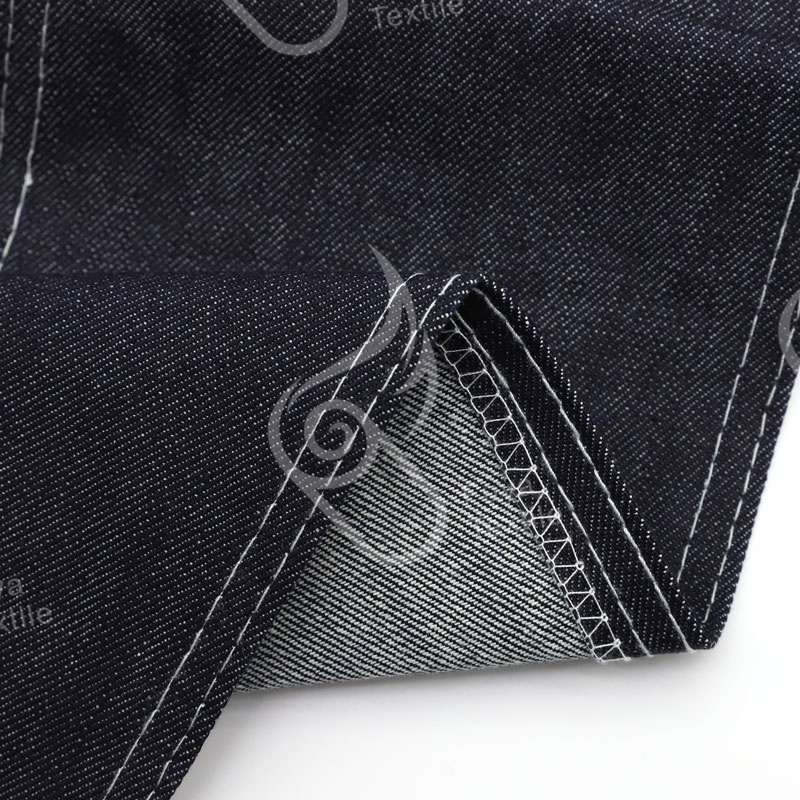 136A-4 100%Cotton OE Dark Indigo denim fabric for woman jeans 12