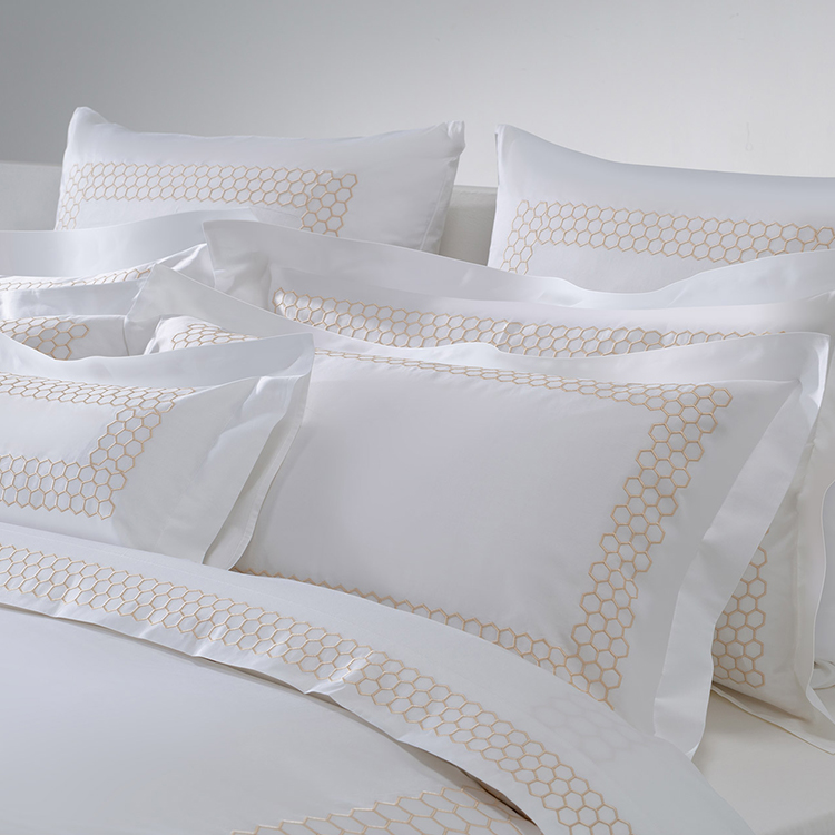 ELIYA Luxury 5 Star Hotel Bedding Set Honey Comb Embroidery Duvet Cover Pillow Case Custom 11