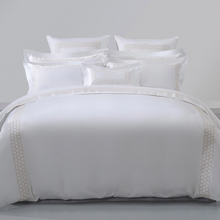 ELIYA Luxury 5 Star Hotel Bedding Set Honey Comb Embroidery Duvet Cover Pillow Case Custom 1