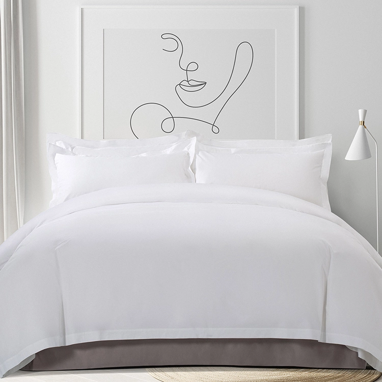 ELIYA-ensemble de draps de chambre à coucher d'hôtel, blanc ordinaire de haute qualité 6080S 400TC 100% coton 1