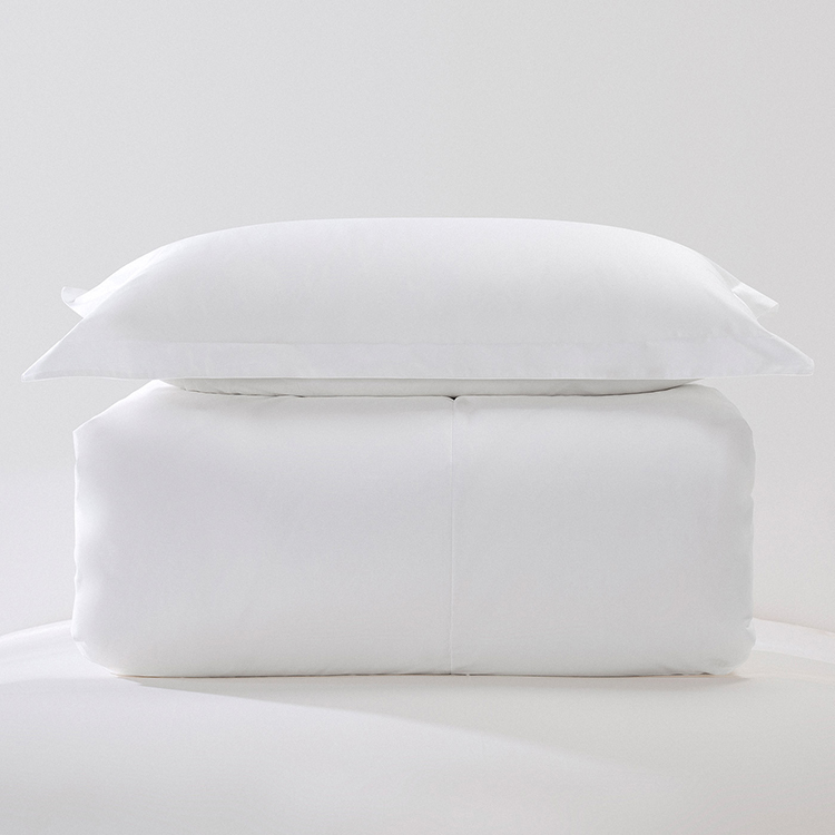 ELIYA High Quality Plain White 6080S 400TC 100% Cotton Sateen Hotel Bedroom Bedding Sheet Set 10