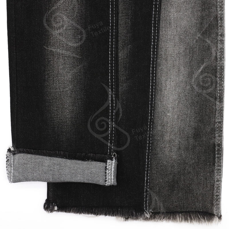 T8049# 91%cotton 7%polyester 2%spandex black denim fabric for kids 7
