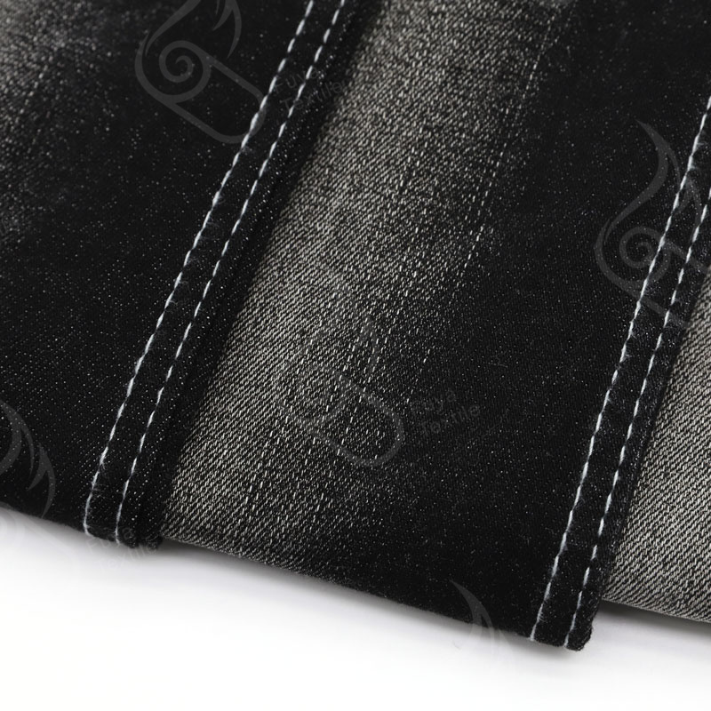 T8049# 91%cotton 7%polyester 2%spandex black denim fabric for kids 9