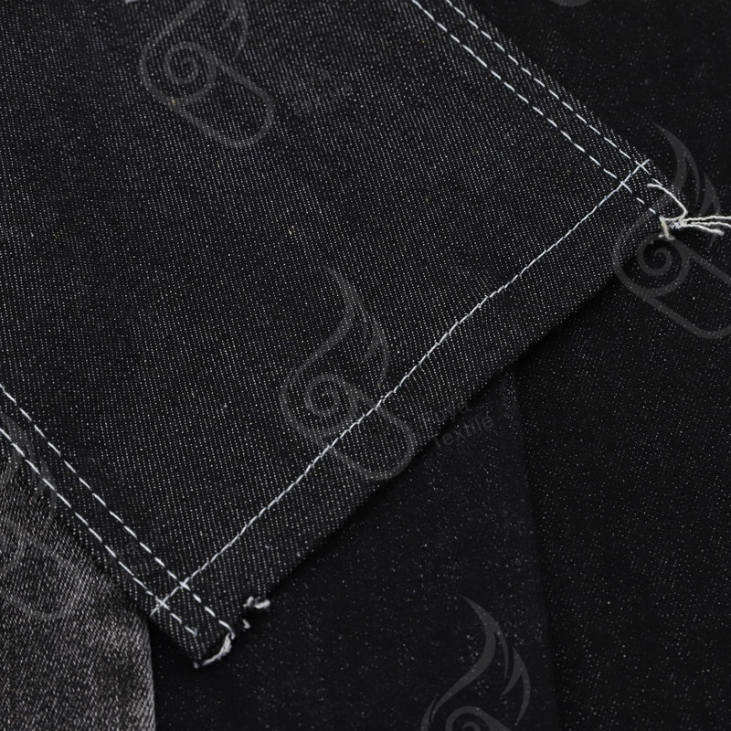 T8049# 91%cotton 7%polyester 2%spandex black denim fabric for kids 11