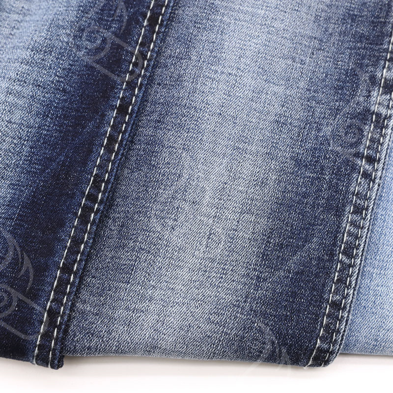 1931# Classic 98cotton 2spasnex indigo stretch jeans material for women 12