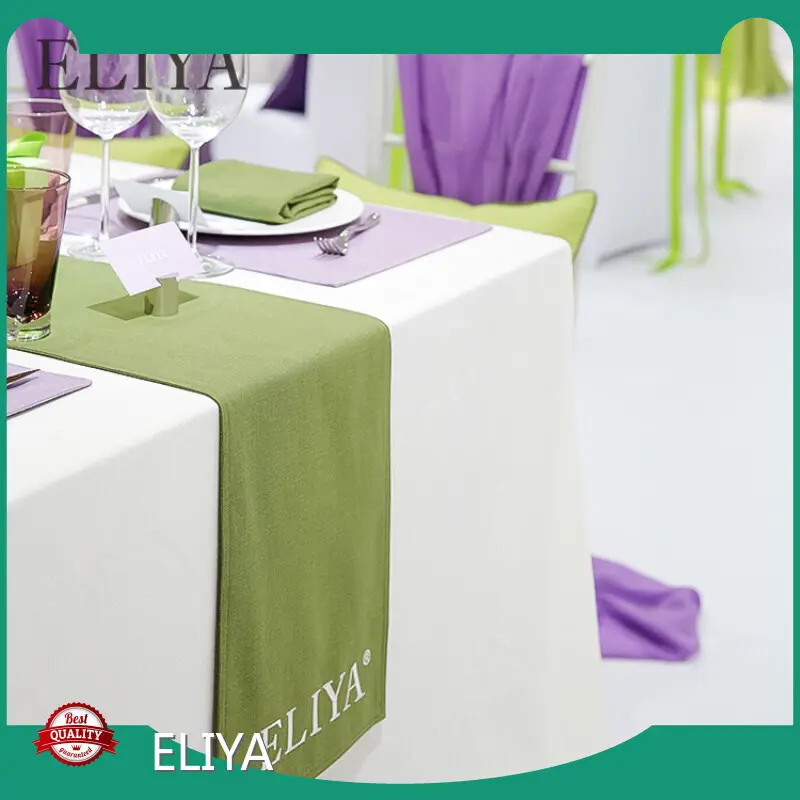 Mesa de mesa ELIYA para mesa de comedor negra para boda, mesa de lino 1