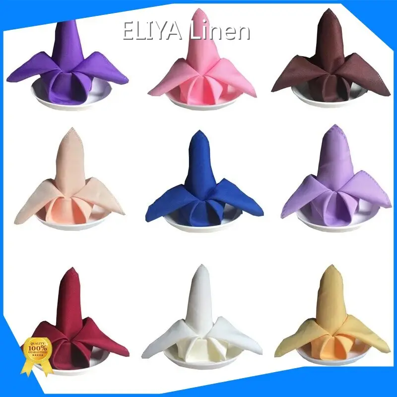 T/T مناديل عشاء من القطن الوردي للولائم الكتان ELIYA 1