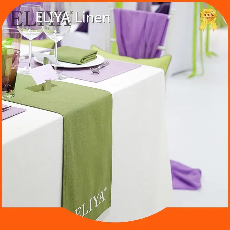 Rws Mesa de cena Runner Sí para boda Mesa de lino ELIYA 1
