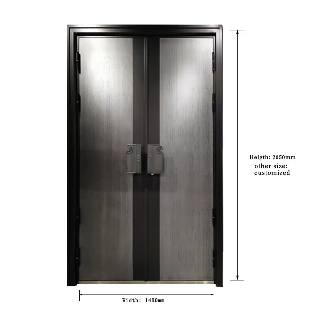 China Swing Zonle Doors Brand Galvanized Steel Security Door Export Manufacture 2