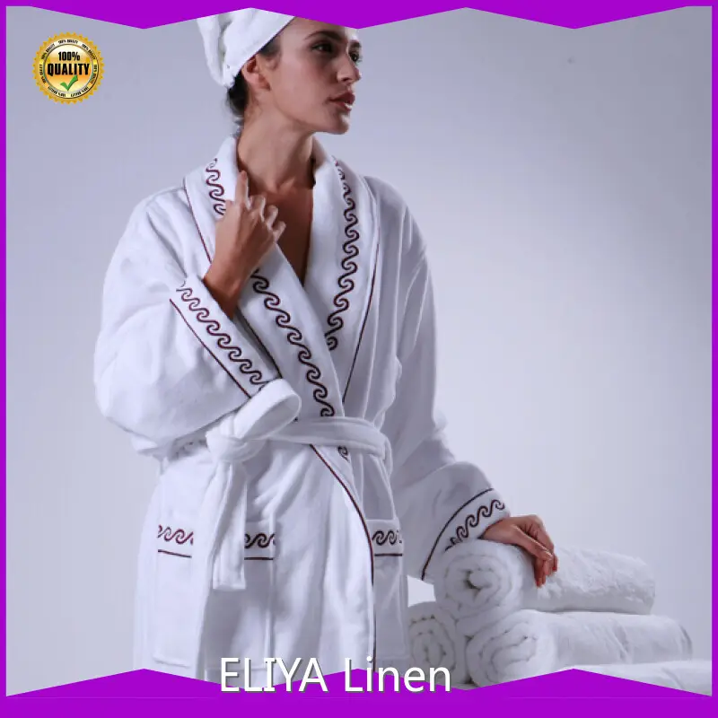 Custom SOLID COLOR Knitted Hotel Bathrobes to Buy ELIYA Eliya-HBR02 1