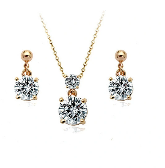 Hainon wholesale real healing crystal jewelry set white zircon jewelry set bridal accessories for friend Gift card 1