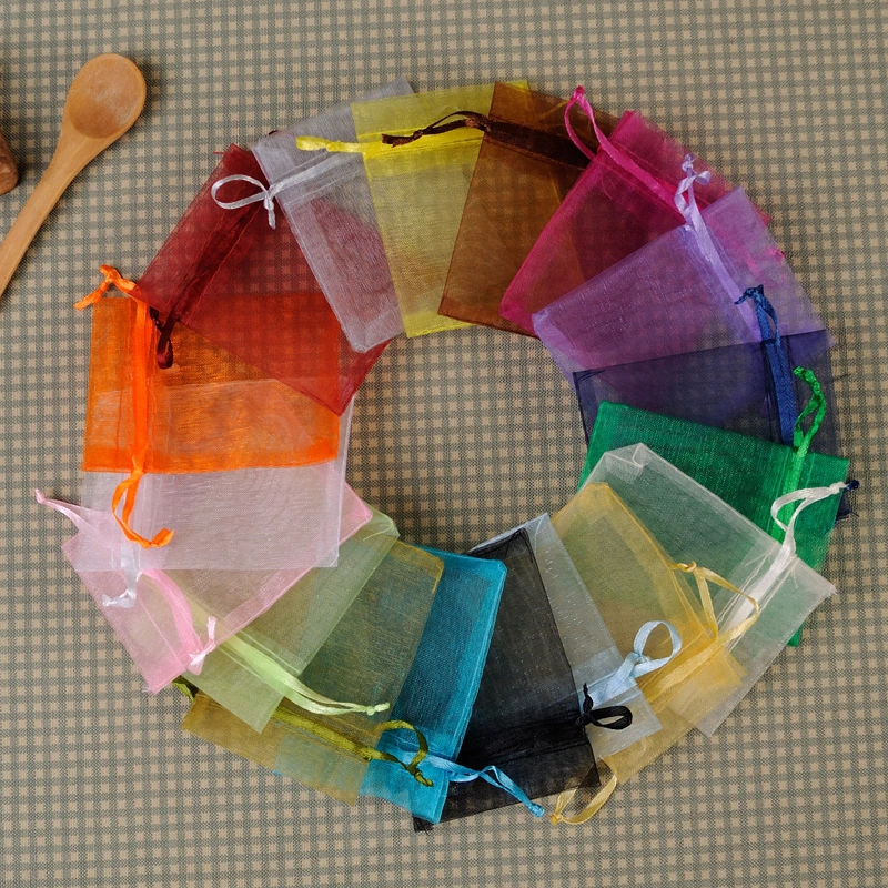 silk bag for jewelry gift organza bags Yiwu factory wholesale Hainon  mix color 1