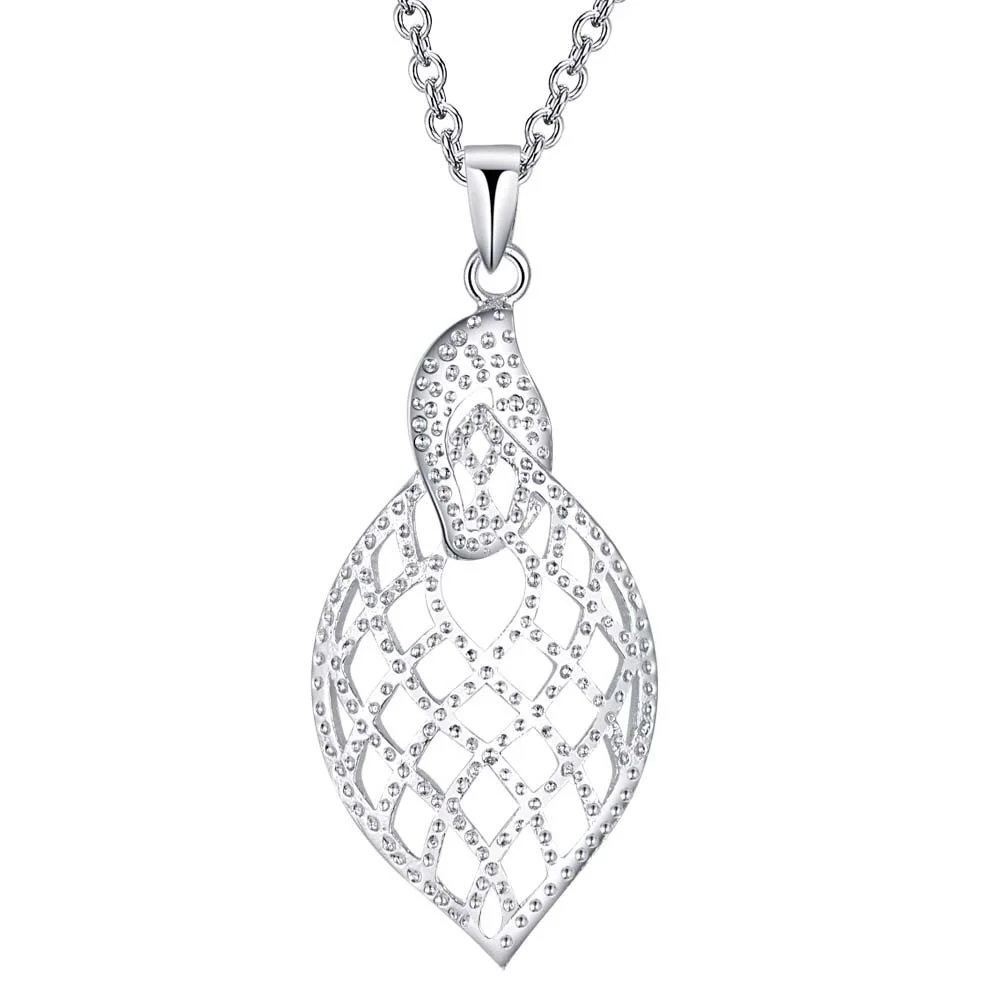 fashion hot sale leaf shape fine jellery cheap hollow leaf shape pendant 1