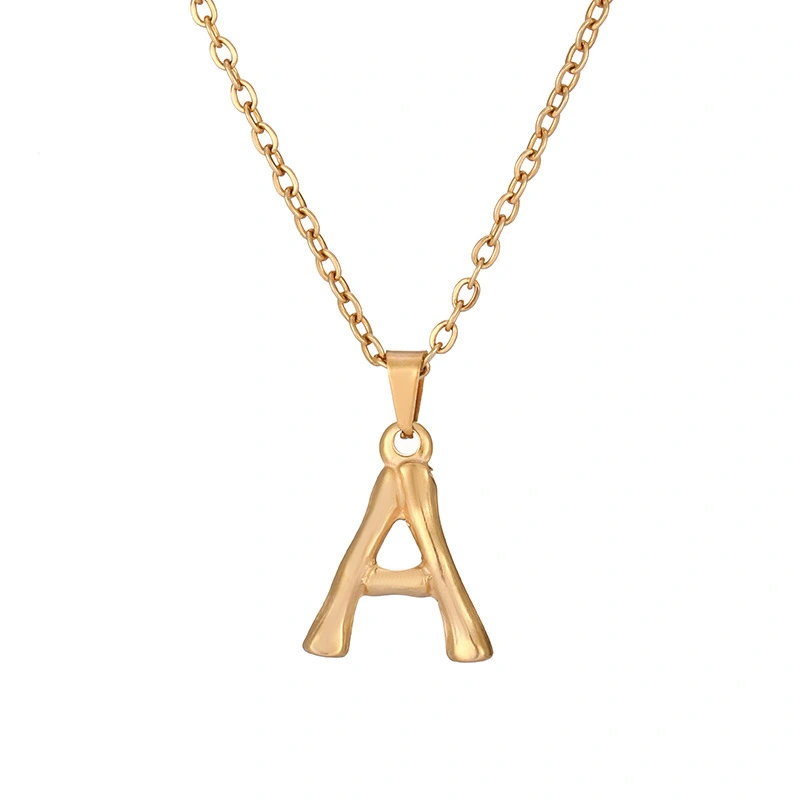 Hainon wholesale 2021 fashion 18K Gold Plated Initial A-Z Necklace Letter Necklaces for Women Christmas Gifts 1