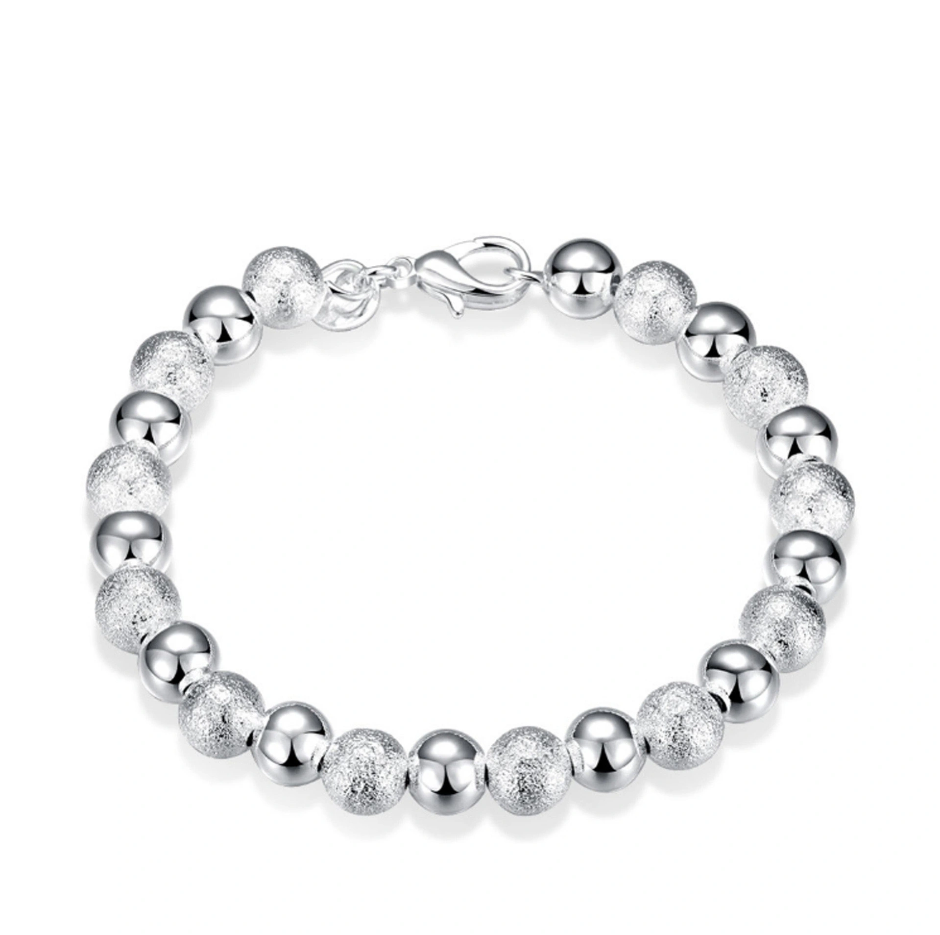 Hainon Wholesale exquisite fashion hand jewelry 8MM beads creative couple bracelet gift card flannel bag set 1