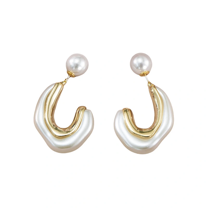 Hainon pearl earrings Birthstone romantic stud earring Fashion women earring gift alloy elegant jewelry 1