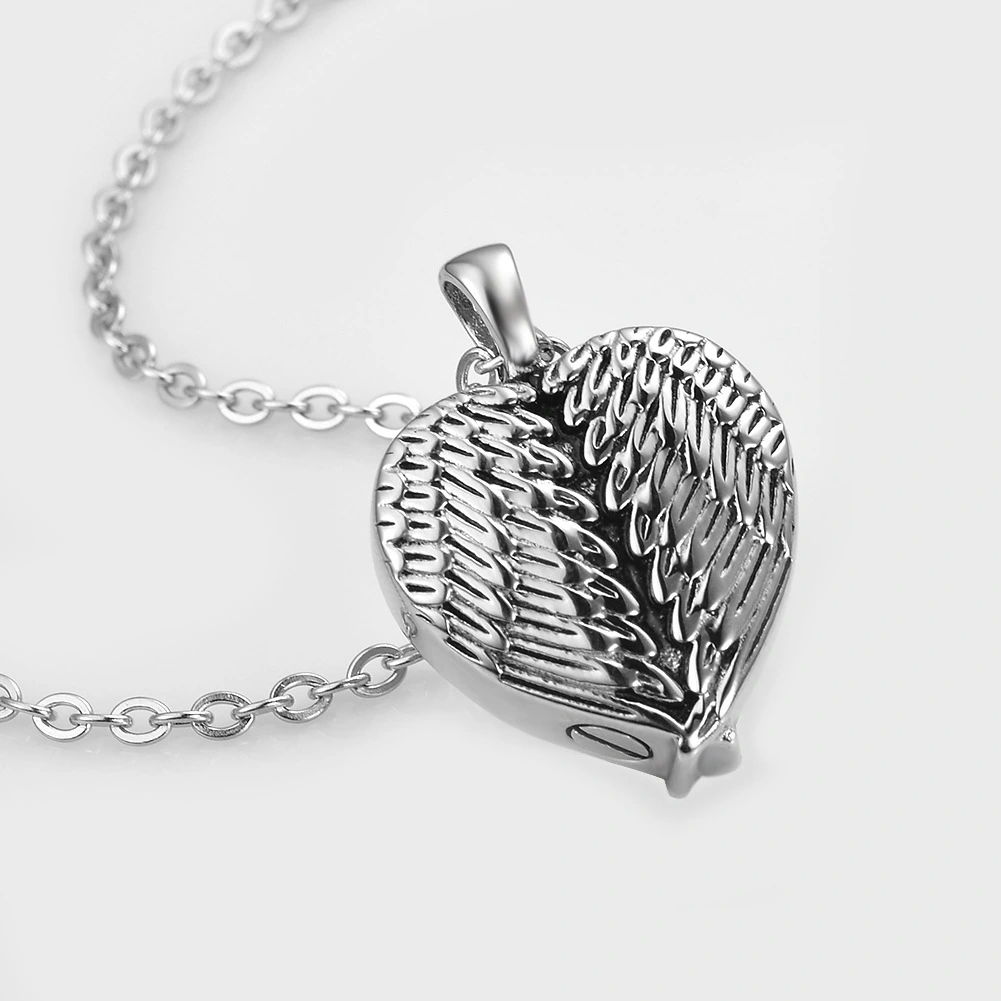 Hainon Love Angel Wing Pendant Commemorate the ashes of loved ones and pets Pendant Perfume bottle pendant flannel bag set 1