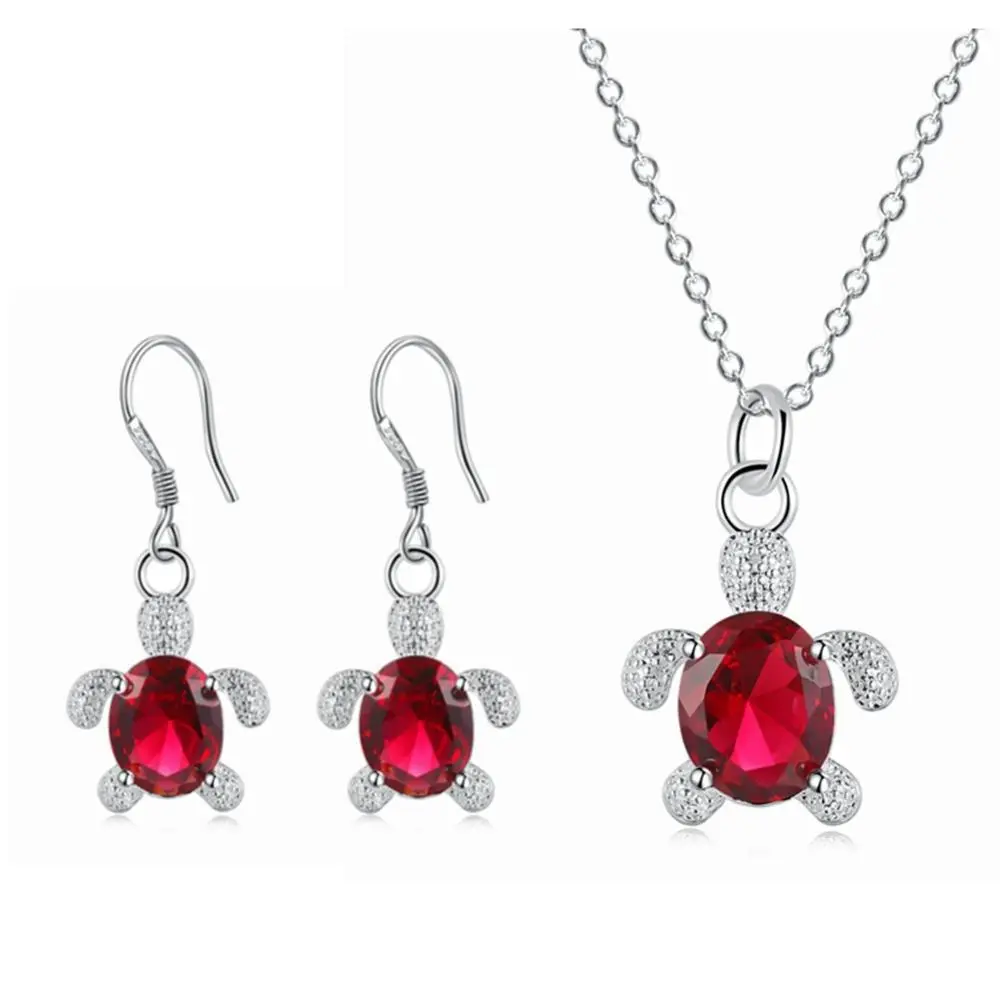 Hainon Sweet Animal turtle style earring necklace jewelry set fashion jewelry for women 1