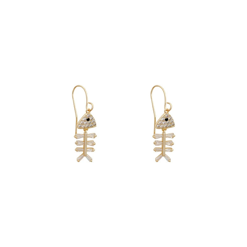 Hainon Personalized fashion fishbone earrings trendy earrings temperament all match earrings wholesale 1