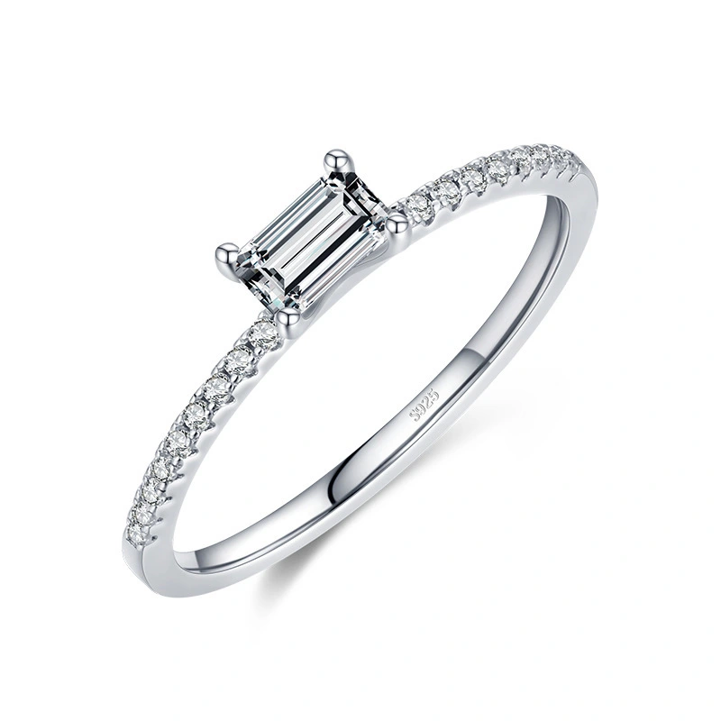Hainon s925 sterling silver light luxury design index finger ring hot selling ring jewelry Gift card flannel bag set 1