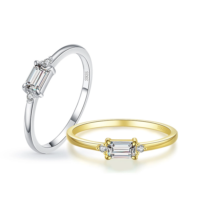 Hainon wholesale Simple s925 sterling silver temperament fashion ring jewelry Gift card flannel bag set 1