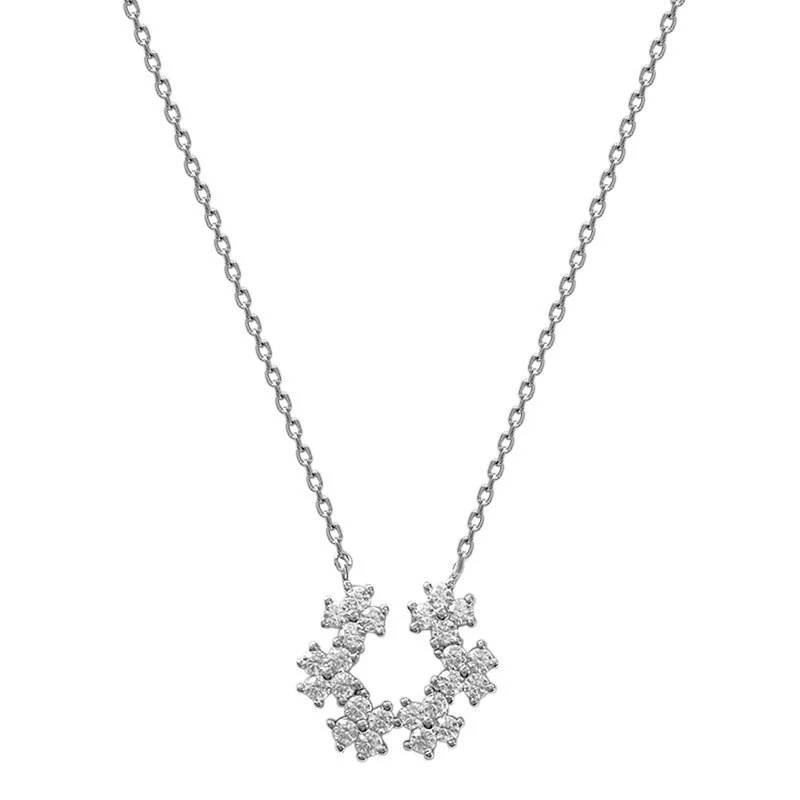 Hainon Lucky U horseshoe 925 sterling silver necklace niche design sense 2021 new clavicle chain female 1
