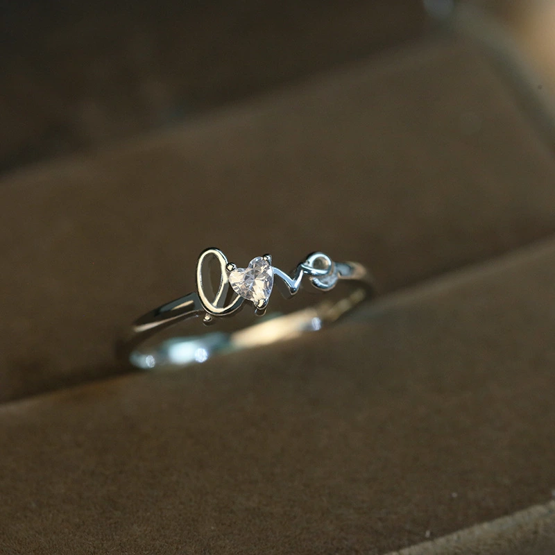 Hainon 2022 European and American New LOVE ring simple ring female stacking niche design for girlfriend 1