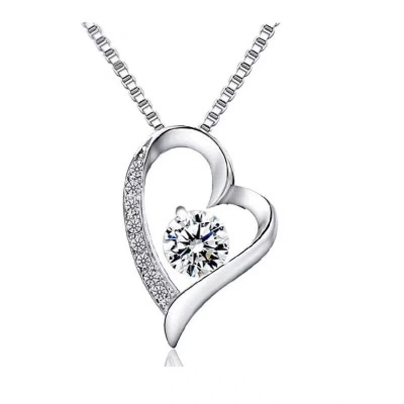 Hainon Accessory pendant Micro-inlaid zircon pendant 925 silver heart pendant Mother's Day necklace gift 1
