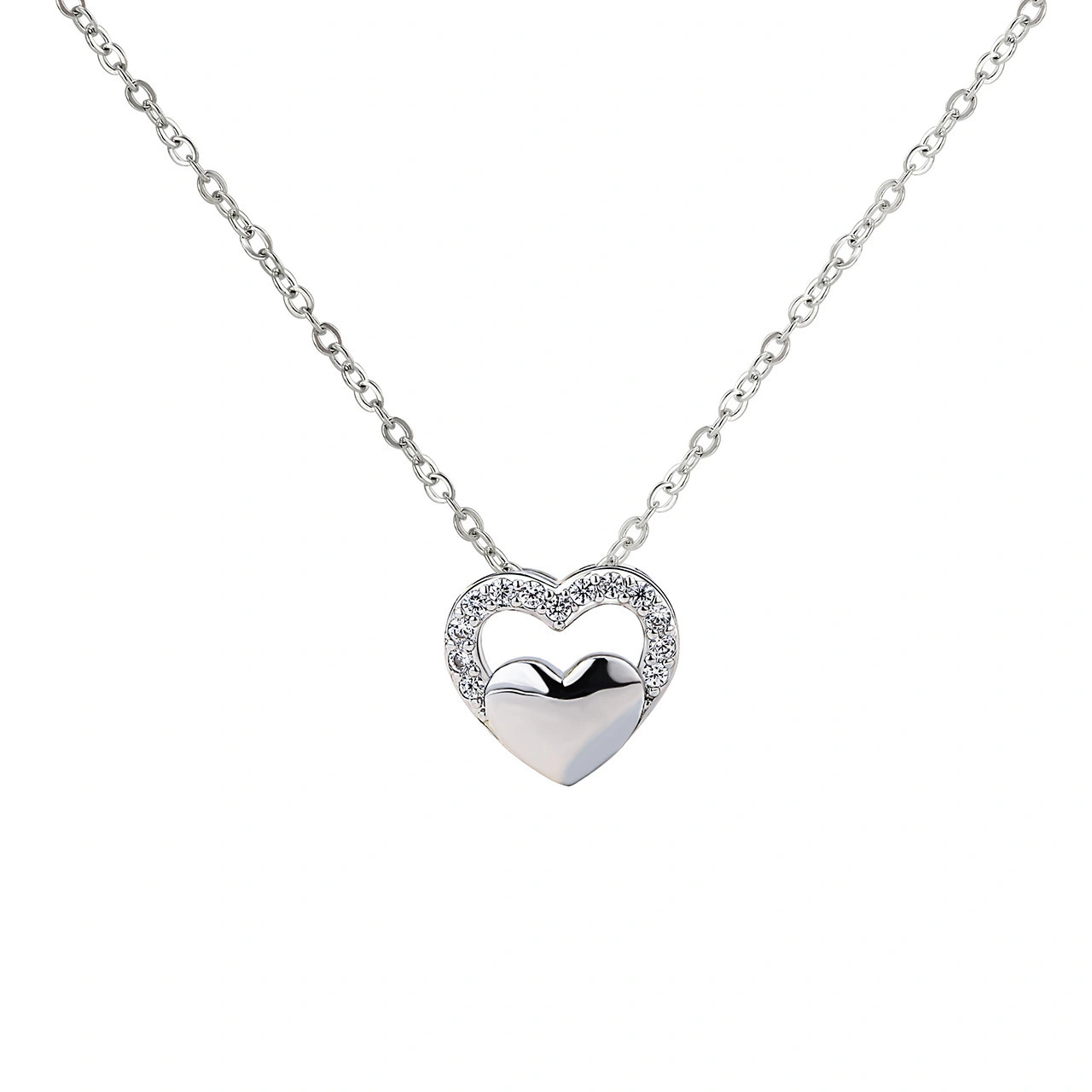 Hainon fashion female clavicle chain simple love diamond temperament necklace pendant cute neck jewelry 1