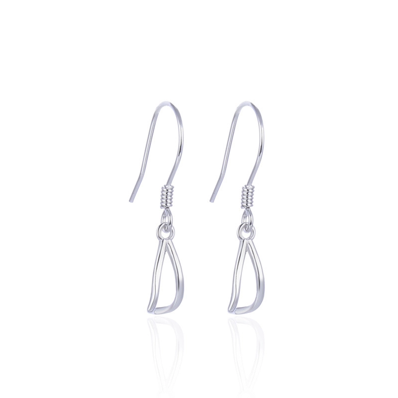 Hainon Simple design s925 elegant temperament fashionable girl earrings Gift card flannel bag set 1