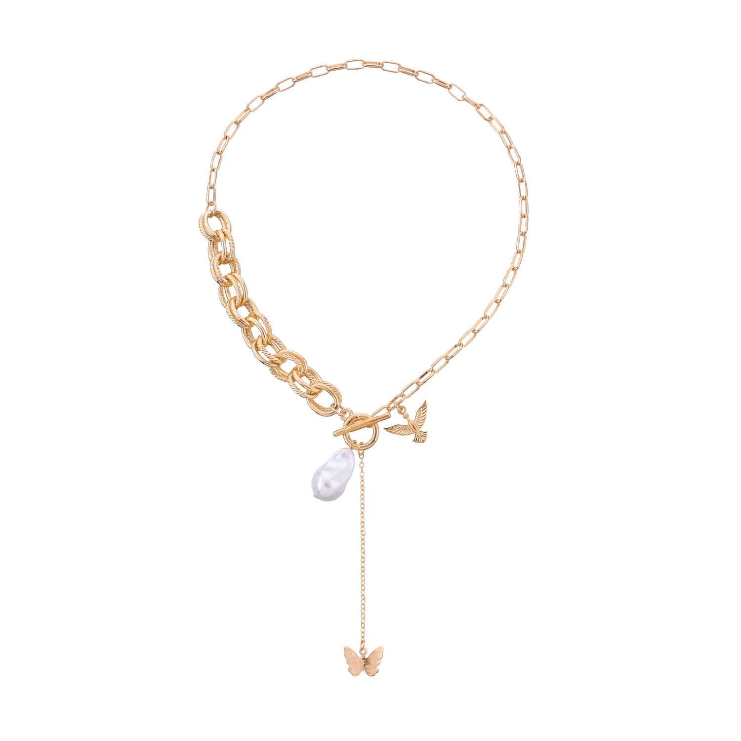 Romantic women18k gold plated jewelry bird necklace Hainon butterfly pendant necklace wholesale 1