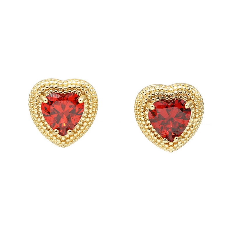 Hainon Sweet temperament heart earrings gold plated color earrings jewelry for women girl wholesale 1