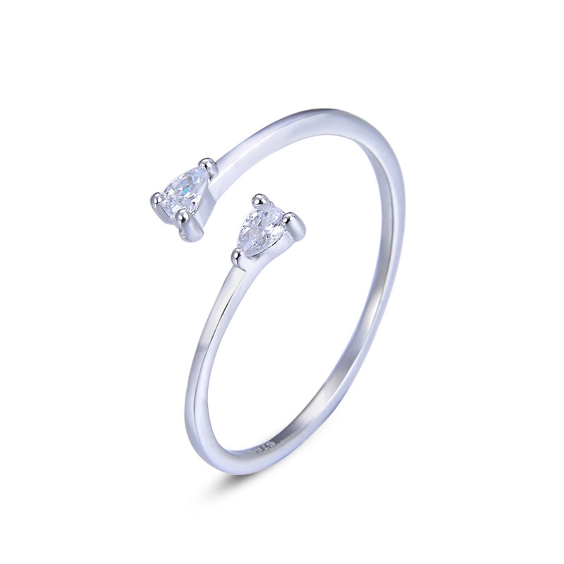 Hainon wholesale s925 elegant temperament simple and versatile ring jewelry Gift card flannel bag set 1