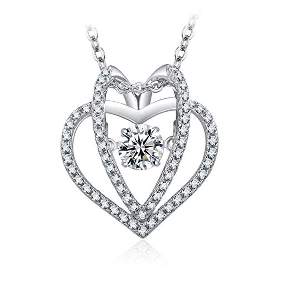 Hainon silver white zircon Necklace For Women Fashion Pendant Neckalce women gifts 1