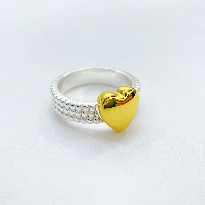 Hainon Wholesale cute heart ring jewelry for girl female trendy design index finger ring for wedding 1