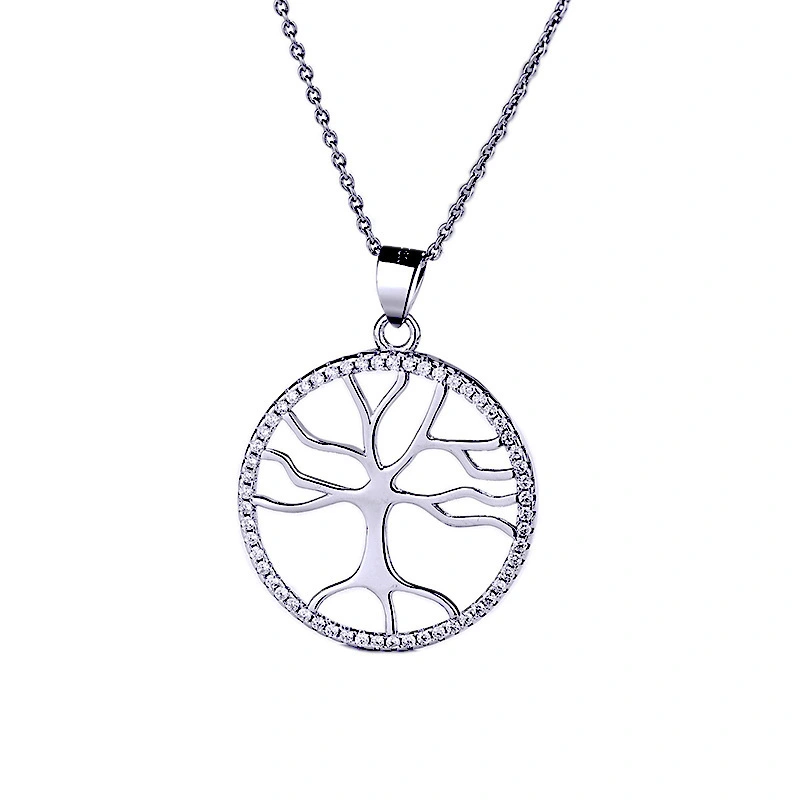 Hainon Tree of life sterling silver necklace s925 fashion creative round tree of life pendant female necklace 1