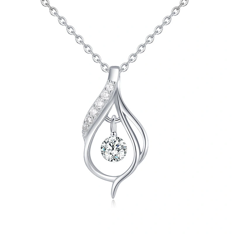 Hainon 925 sterling silver necklace Romantic beating zircon eternal love Anniversary gifts necklace 2022 1