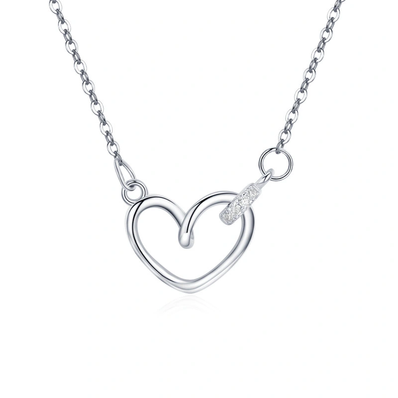 Hainon 925 sterling silver necklace heart romantic Anniversary gifts necklace 2022 1
