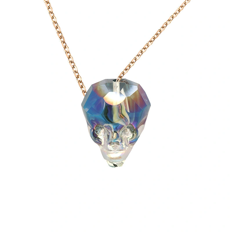 Hainon jewelry necklace Crystal skull fashion long pendant necklace for women 1