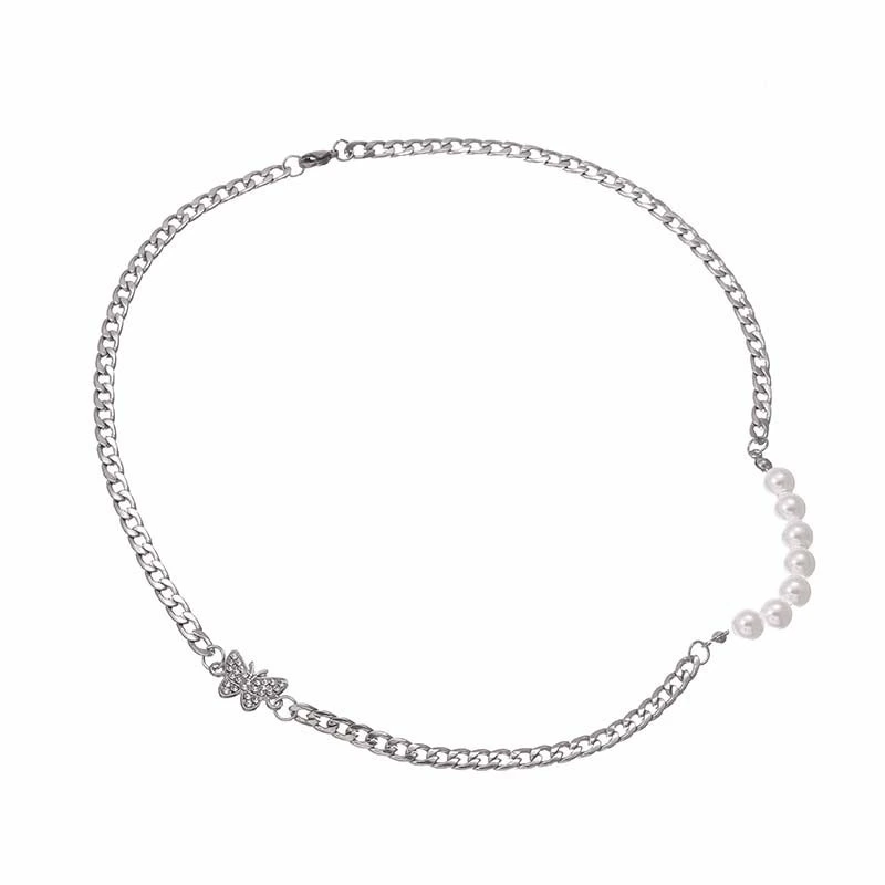 Hainon Choker Necklace Gift for Women cz Simple Colorful Butterfly Necklace wholesale 1