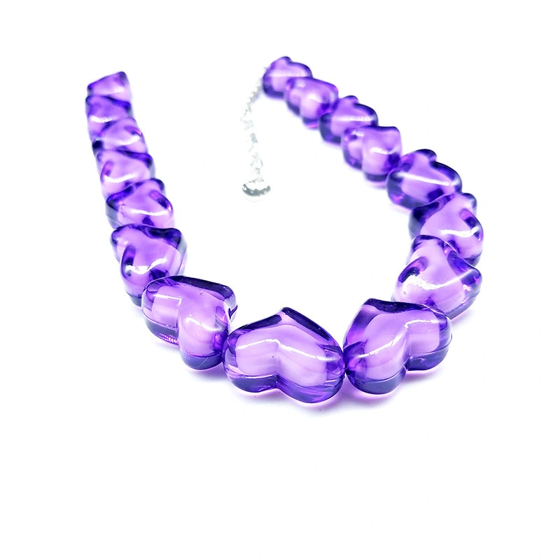 Hainon Heart Jewelry Valentine's Day Hot Style Acrylic Bead Love Necklace 2022 Fashion Accessories 1