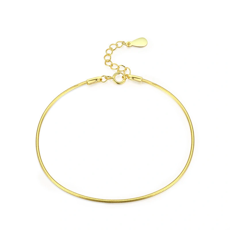 Hainon s925 sterling silver personality simple snake bone chain temperament bracelet women's jewelry Gift card flannel bag set 1