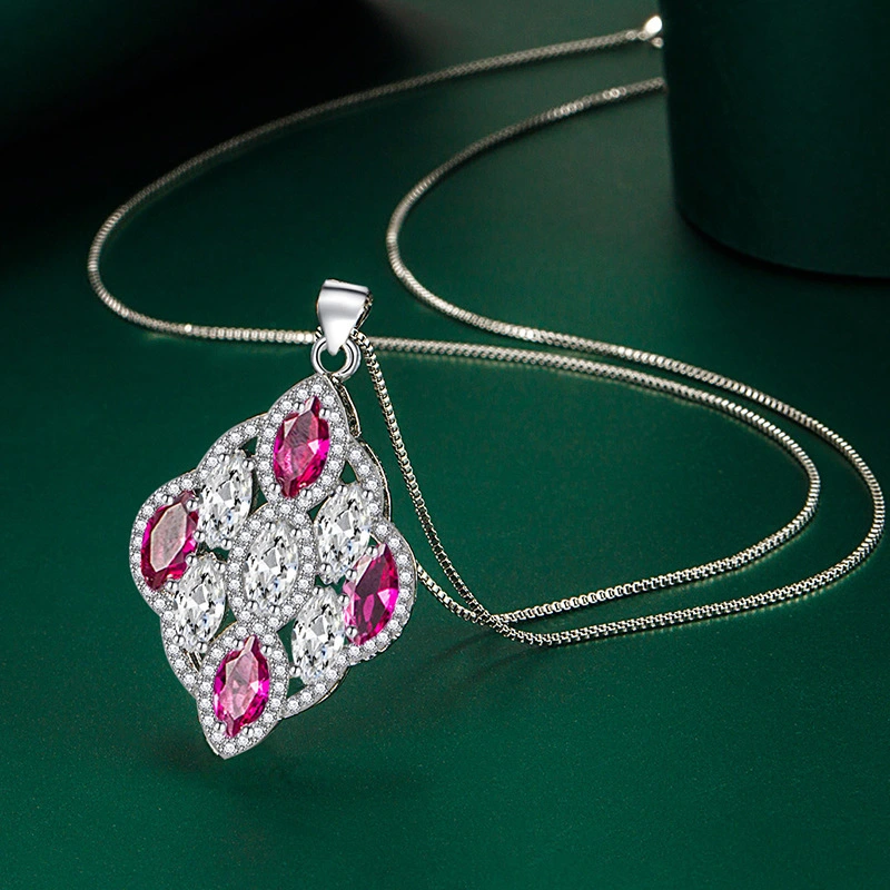 Hainon 2022 pendant necklace jewelry Class Luxury horoscope colored zircon Stainless steel necklace spot wholesale 1