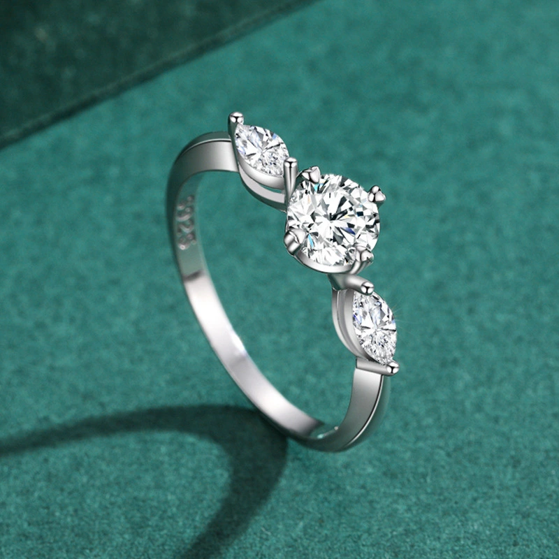 Hainon 925 sterling silver ring round zircon Micro inlaid rings women wedding jewelry wholesale 2022 1