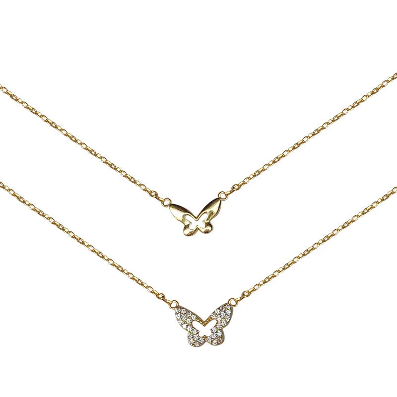 Hainon S925 round medal small gold coin pendant necklace temperament simple clavicle chain female trend 1