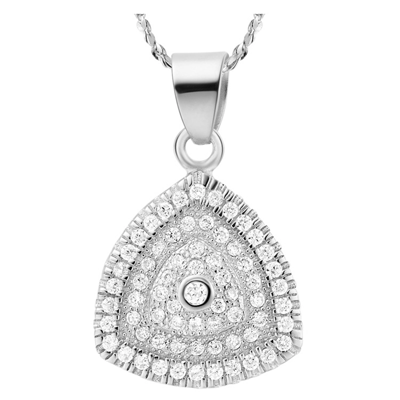Factory wholesale pendant necklace plating white gold full zircon 18inch white gold Snake chains 1