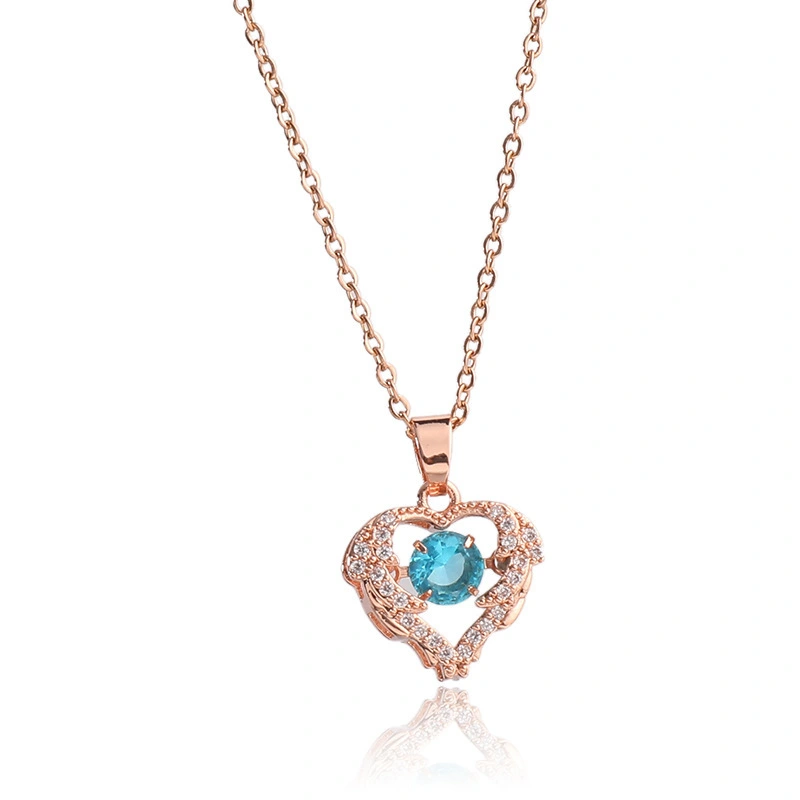 Hainon 2022 trend titanium steel color love metal temperament pendant necklace French retro women's necklace 1