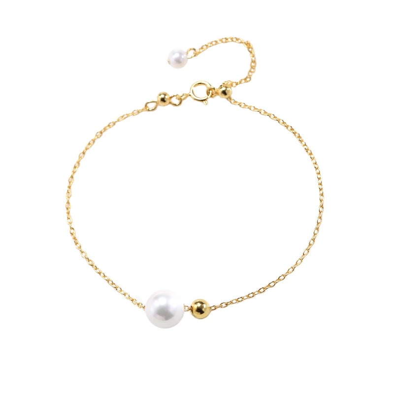 Hainon Pearl bracelet women S925 sterling silver light luxury niche design Gift card flannel bag set 1